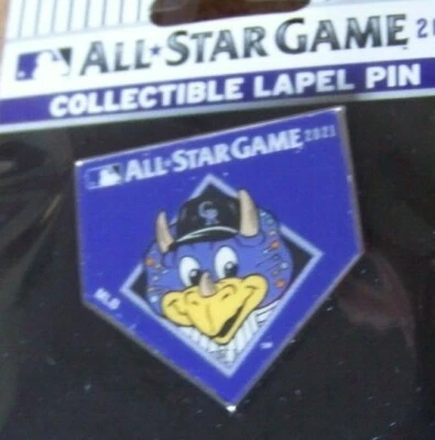2021 AS All-Star Game Rockies Mascot Dinger pin Colorado host MLB - Image 1 of 4
