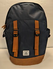 EVEREST Travel Backpack Bag Navy Blue Tan Carry Handle Multiple Pockets NEW