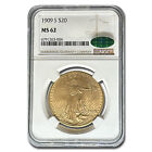 1909-S $20 Saint-Gaudens Gold Double Eagle MS-62 NGC CAC