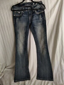 MISS ME JE5864BL Boot Cut JEANS Womens Size 27 inseam 33 - Picture 1 of 7