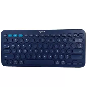 Logitech K380 Multi-Device Mini Bluetooth Keyboard Blue TESTED n WORKING - Picture 1 of 6