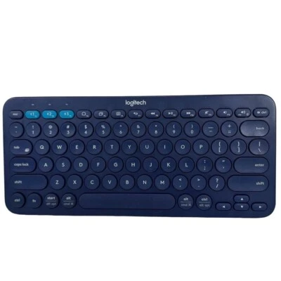 Logitech K380 Multi-Device Mini Bluetooth Keyboard Blue TESTED n WORKING - Image 1 of 4