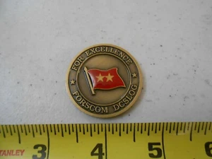 RARE ARMY LOGISTICS FORSCOM FORCES COMMAND 2 STAR DCSLOG MILITARY CHALLENGE COIN - Picture 1 of 2