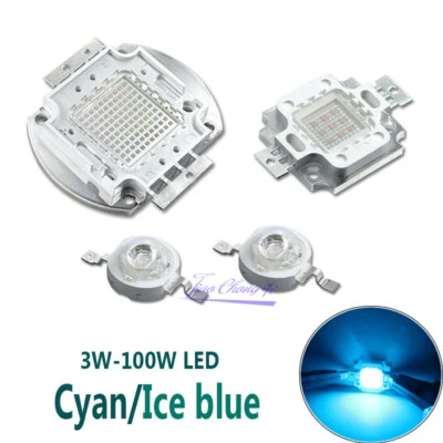 3W 5W 10w 20w 30W 50w 100W 480nm 490nm  Ice blue Cyan  High Power LED  DIY - Image 1 of 4