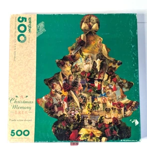Springbock Puzzle A Christmas Memory Tree geformt 500 Teile Vintage vollständig - Bild 1 von 7