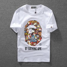 BAPE A BATHING APE Mens Basic TEE Camo Cotton T-shirt Crew Neck T Shirt Tops*