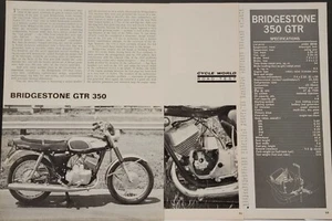 1967 4 Seiten Bridgestone GTR 350 Motorrad Printanzeige - Bild 1 von 1