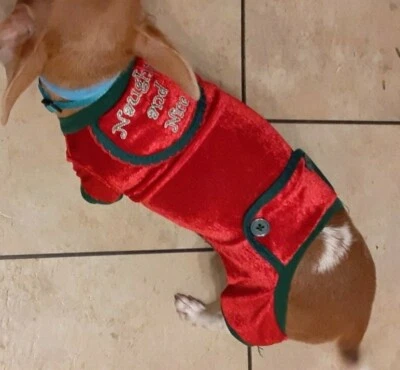 Gigi's Red Velvet Santa Suit Naughty and Nice Size XS - Image 1 of 4