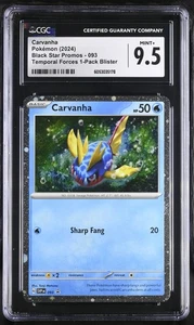 CARVANHA 093 - POKEMON TCG BLACK STAR PROMOS TEMPORAL FORCES 1-PACK 2024 CGC 9.5 - Picture 1 of 2