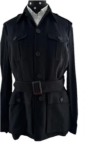 Ralph Lauren-Black Label Belted Jacket-Size 6-Made in USA - Picture 1 of 14