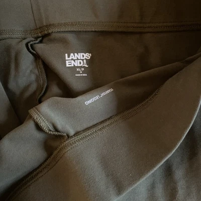 Lands' End Womens Petite Starfish Cotton Spandex Legging FOREST MOSS PXL NWOT - Image 1 of 4
