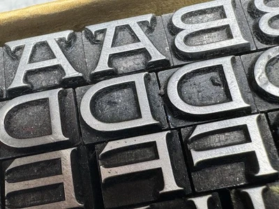 M403R Metal Letterpress Type - Central Decorative Serif Titling - 18 pt - 140+ - Image 1 of 4