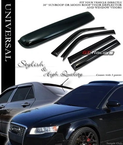 Smoke Sun Shade Window Visors+Sunroof Moon Roof Guard 5pc For 96-00 Toyota Rav4 - Imagen 1 de 3