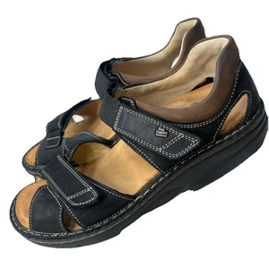 Sandalias Finn Comfort para mujer talla 40 EE. UU. 9 con tiras de cuero negro punta abierta informales - Imagen 1 de 14