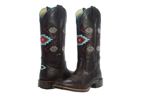 NWT Noble Outfitters All Around Square Toe Aztec Western Boots Size 9.5 - Picture 1 of 13