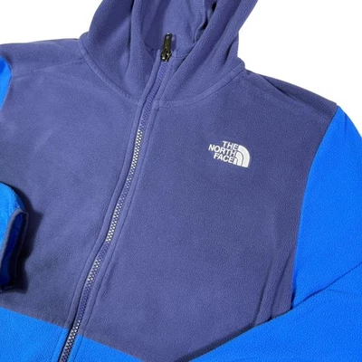 Куртка с капюшоном флисовая The North Face молодежная XL 14 16 синяя фиолетовая на молнии молодежная - Изображение 1 из 4