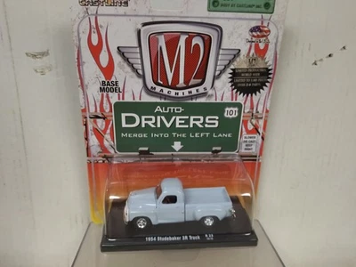 STUDEBAKER 3R 1954 PICKUP BLUE LIGHT AUTO-DRIVERS 1:64 M2 MACHINES - Immagine 1 di 2
