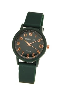 Armbanduhr Damen Herren Excellanc SILIKON dunkelgrün 1500009-003 UVP: 49,95€ NEU - Bild 1 von 1