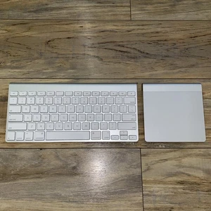 Apple Magic Trackpad A1339 & A1314 Wireless Keyboard Bluetooth, Silver Lot or 2  - Picture 1 of 10