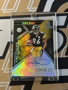 2018 Panini XR Hines Ward 1/1 Black Acclaimed Autographs Steelers  - Picture 1 of 2