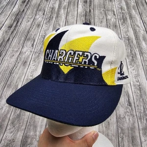 Vintage 90s Logo Athletic San Diego Chargers Double Sharktooth Snapback Hat Cap - Bild 1 von 14