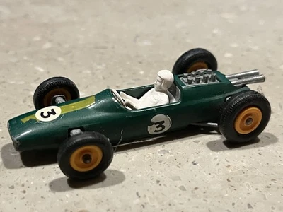 Caja de cerillas vintage Lesney No. Coche de carreras Lotus F1 19 verde con conductor Inglaterra Foto 1 de 4