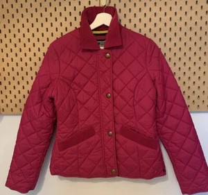 Joules Pink Quilted Hampton Jacket with Pockets Corduroy Collar US 8 New( Other) - Picture 1 of 12