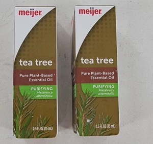 Tea Tree Essential Oil - 100% Pure and Natural - 2 - 0.5 fl. oz. bottles - Picture 1 of 2