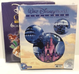 (LOT OF 2) Walt Disney World Explorer 25th & Classic Print Studio Windows Cd Rom - Picture 1 of 5