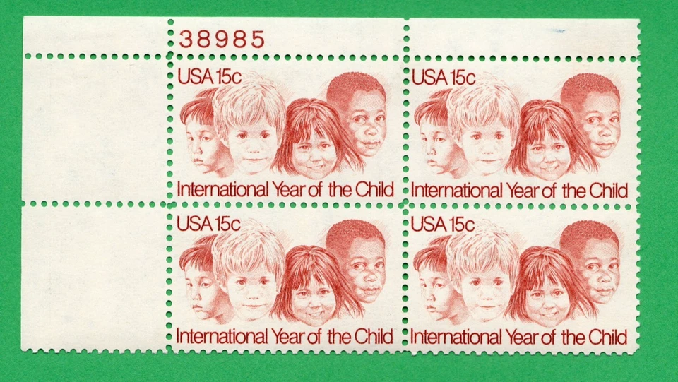 Scott #1772 International Year of the Child Plate Block of 4 Stamps MNH P#38985 - Image 1 of 1