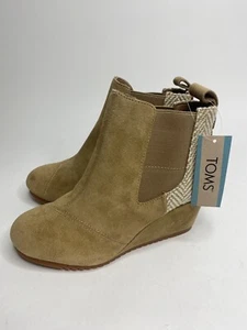 Botines de cuña para mujer Toms Bailey Toffee gamuza espiga talla 5,5 nuevos con etiquetas - Imagen 1 de 10