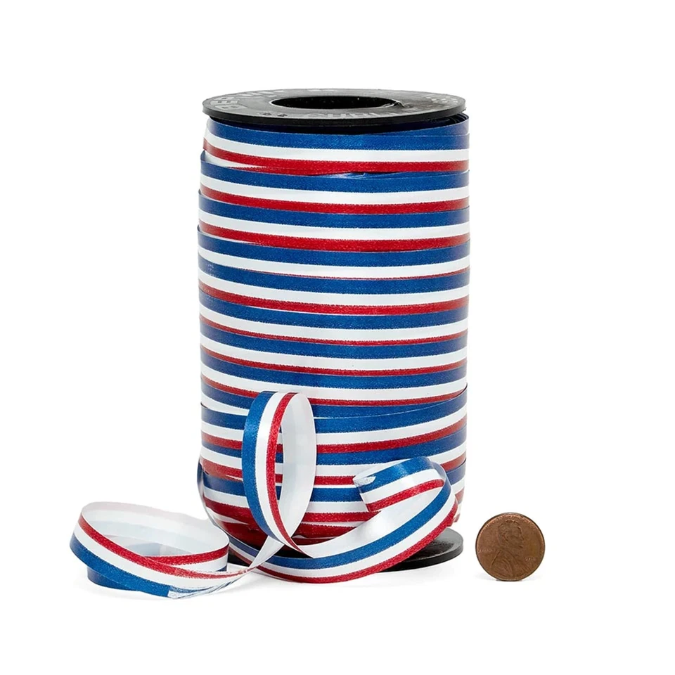 3/8in. Wide Red White and Blue Curling Ribbon - 250 Yards (44365176) - Image 1 of 1