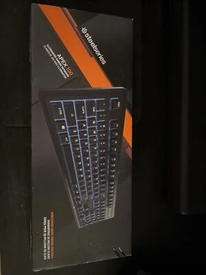 SteelSeries Apex 100 Blue LED Backlit Gaming Keyboard - Image 1 of 3