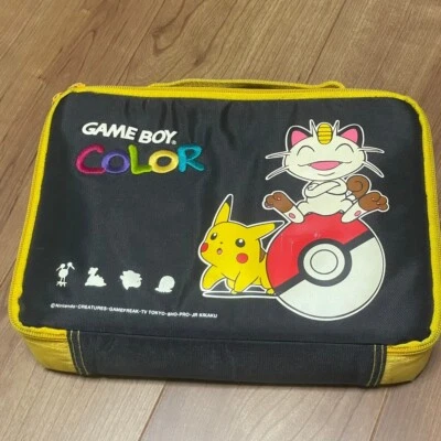 Gameboy Color Carrying Case GBC Pokemon  Meowth Pikachu Pouch Bag Game Boy - Image 1 of 4