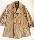 Vtg BROOKS BROTHERS Made in England Trenchcoat Plaid Lining Sz 38