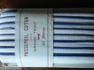 Kurzwaren Leiste Galon blaue Bordüre 1mx0,5cm0,2#olds lace - Bild 1 von 1