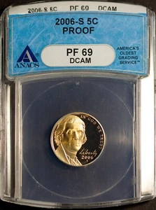 2006-S 5C Jefferson Head Monticello Nickel PF 69 DCAM ANACS 70013167 + Bonus - Picture 1 of 2