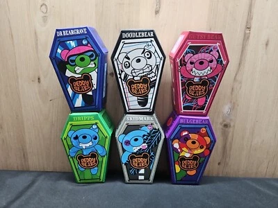 New Complete Set Of 6 Deddy Bears 5" Coffin Plush Series 3