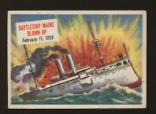 1954 Topps SCOOP -#4 Battleship MAINE Blown Up (1898)