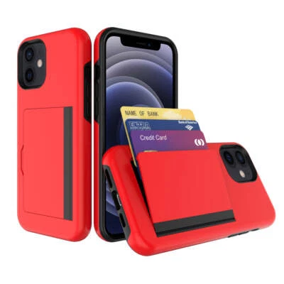 Reiko TPU PC Hybrid 2-in-1 Flip Card Holder Phone Case for Apple iPhone 12 Mini - Image 1 of 4