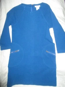Crewcuts by J Crew Girls 3/4 Sleeve Ponte Knit Shift Dress Blue Size 8 - Picture 1 of 3