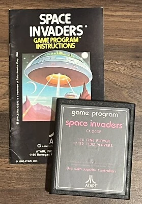 Etiqueta de imagen Space Invaders ~ Juego Atari 2600 y manual probado funciona  Foto 1 de 4