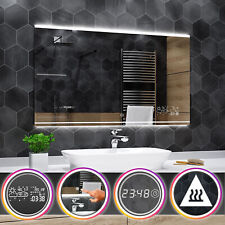 SEOUL éclairé del Miroir salle de bain LED Station météo Interrupteur anti-buée