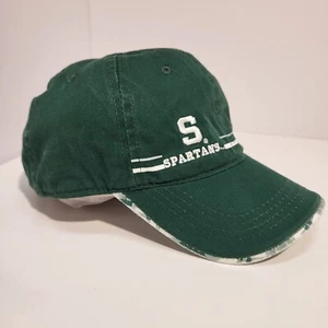 Cappello da donna MSU Spartans Firmature verde ricamato stampato sotto tesa - Foto 1 di 11