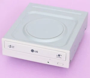 LG IDE DVD-RW Beige 22X 48X DVDR DVDRW CD-RW DVD Drive 5.25" GH22NP20 *WORKING* - Picture 1 of 4