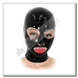 Latex Catsuit Bassic Hoods Mask Basic Classic Big Eyes Holes Sexy Style A68 - Bild 1 von 5