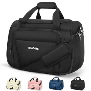 DUFFLE BAG for Men Women Underseat Carry On Luggage Black 16 Inch MIAOJIE - Picture 1 of 7
