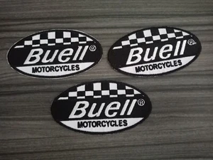 3 pcs BUELL MotoGP Motorcycles Patch Iron on Embroidered or Sew on Shirt Jacket - Picture 1 of 6