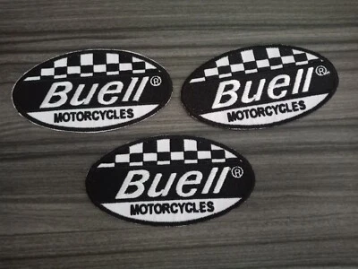 3 pcs BUELL MotoGP Motorcycles Patch Iron on Embroidered or Sew on Shirt Jacket  - Image 1 of 4
