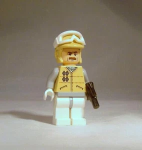Lego Star Wars Hoth Rebel Trooper Offizier Minifigur mit Schnurrbart Blaster 8083 - Bild 1 von 1